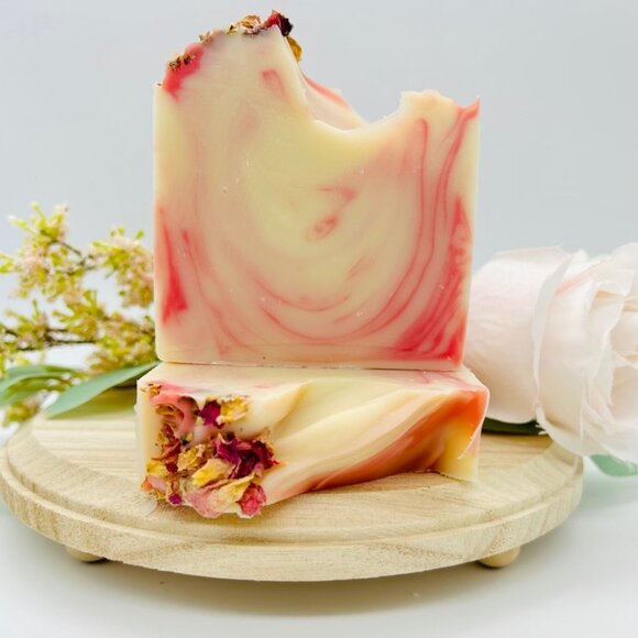 Wild Rose Handmade Soap Bar Vegan Cold Process - Picture 2 of 2